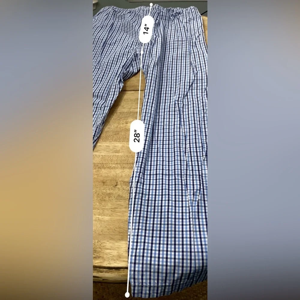 Polo by Ralph Lauren Men’s XL Blue Plaid Cotton Pajama/Lounge Pants‎